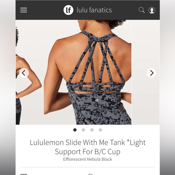 lululemon athletica Tops - EUC! Efflorescence Nebula blackLULULEMON SLIDE WITH ME TANK